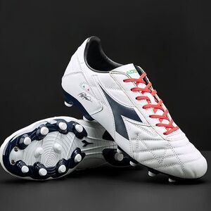 Diadora White and Black Athletic Shoes